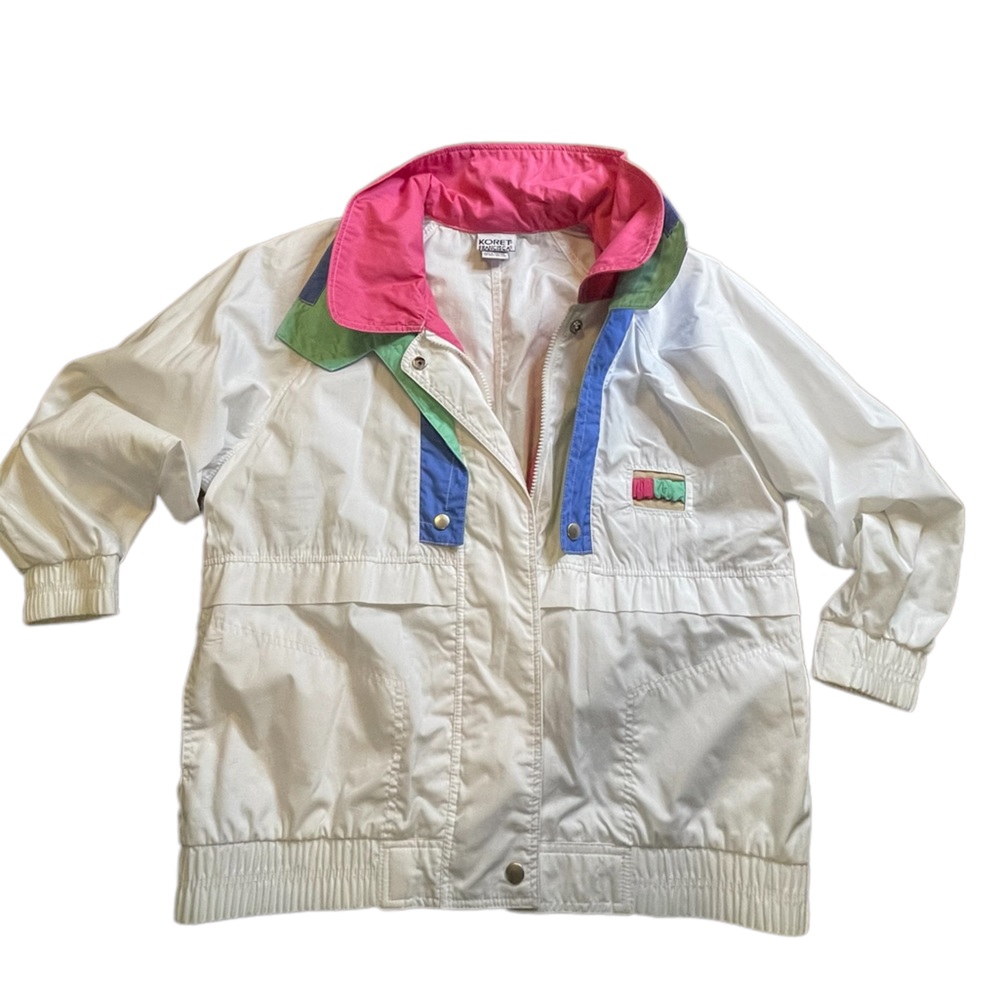 1980's Koret Womens Totally 80s Style Windbreaker‎ Jacket awesome size small